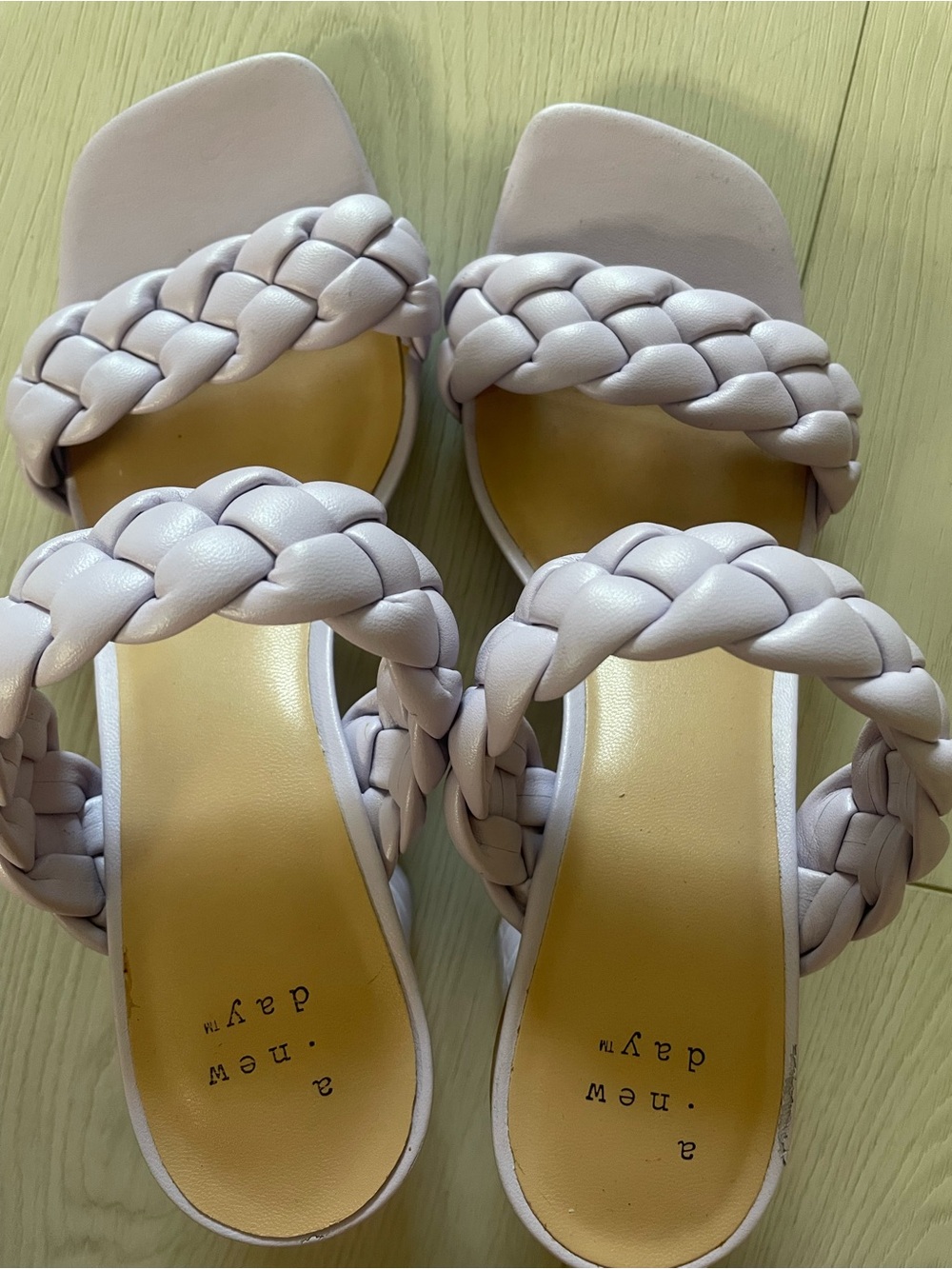 A New Day Braided Slide Sandals in Light Lavender